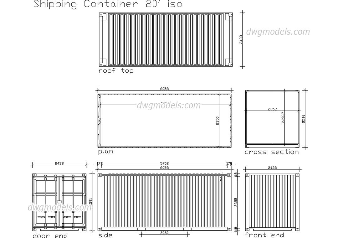 Autocad Drawing Iso Container Specifications
